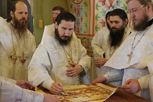 Епископ Варнава совершил чин великого освящения храма в Иверском монастыре Выксунской епархии
