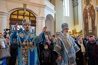 В праздник Благовещения Пресвятой Богородицы Патриарший экзарх всея Беларуси возглавил Литургию в Благовещенском Ляденском монастыре