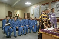 Клирик Донского ставропигиального монастыря совершил соборование в медсанчасти 1-го отдельного стрелкового Семеновского полка