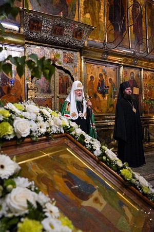 «Возвращение чудотворного образа Святой Троицы, писанного преподобным Андреем Рублевым, имеет особую историческую важность»