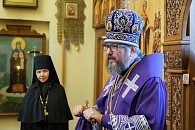 Праздник Крестовоздвижения отметили в Староладожском Успенском монастыре Тихвинской епархии 