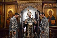 Епископ Алексий отслужил Литургию Преждеосвященных Даров в Свято-Успенском Паисиево-Галичском монастыре