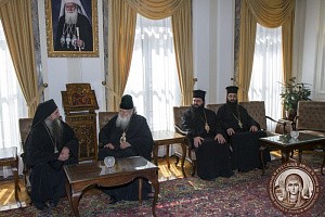Делегация афонских монастырей встретилась в Софии с Патриархом Болгарским Неофитом и Председателем Народного собрания Болгарии 