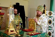 Епископ Феодорит отслужил Литургию в Свято-Духовом монастыре г. Скопина
