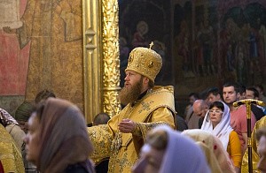 Епископ Савва совершил Литургию в Новоспасском монастыре в день памяти прп. Авраамия Ростовского