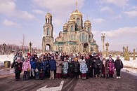 Дети из воскресной школы при Никитском монастыре в Кашире совершили поездку в Главный храм Вооруженных Сил России