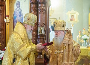 Игумену Екатерининского монастыря г. Видного  в день 60-летия вручили Патриаршую награду