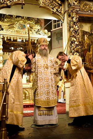 Архиепископ Феогност совершил Литургию в Донском монастыре