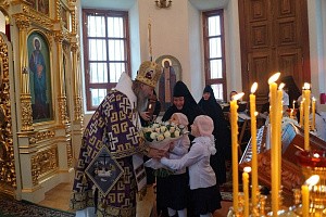 Архиепископ Феогност совершил Божественную литургию в день основания Борисоглебского Аносина монастыря