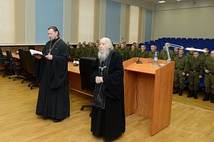 Донской монастырь поздравил новобранцев штаба ВВС РФ с принятием присяги