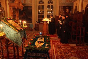 В скиту Всех святых Валаамского монастыря совершили  чин погребения Плащаницы Пресвятой Богородицы