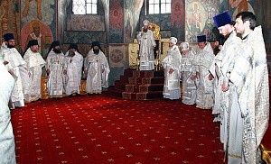 В Новоспасском монастыре состоялся престольный праздник 
