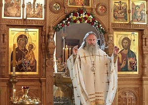 Архиепископ Феогност совершил Литургию на Московском подворье Валаамского монастыря 