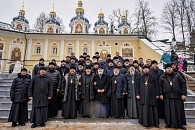 Митрополит Крымский Тихон провел экскурсию по Псково-Печерскому монастырю для делегации Крымской митрополии 