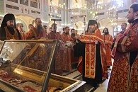 В  день обретения мощей священномученика Илариона Верейского в Сретенском монастыре Москвы прошли торжественные богослужения