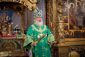 Патриарх Кирилл возглавил торжества в Троице-Сергиевой лавре