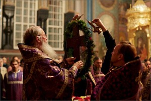 Игумен Валаамского монастыря Панкратий возглавил праздник Воздвижения Креста Господня