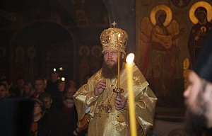 Епископ Савва совершил Литургию в Новоспасском монастыре и дал интервью телеканалу «Союз»