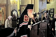 Во вторник первой седмицы Великого поста епископ Серпуховской Роман совершил великое повечерие в Троице-Одигитриевском монастыре