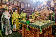 В Феодоритовом Кольском монастыре совершено архиерейское богослужение по случаю дня памяти основателя монашества