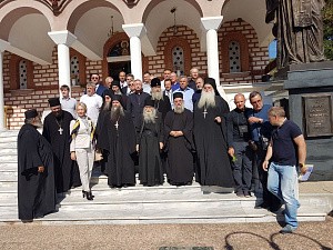Председатель Синодального отдела по монастырям и монашеству принял участие в освящении памятника прп. Силуану Афонскому в Греции