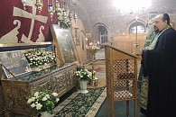 В Антониево-Дымском монастыре Тихвинской епархии молитвенно почтили память преподобного Антония Дымского