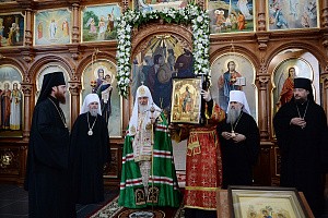 Патриарх Кирилл отслужил молебен в Свято-Троицком монастыре г. Бирска Башкортостанской митрополии