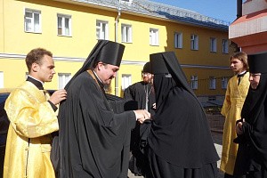 Епископ Семятичский Георгий совершил Божественную литургию в  Богородице-Рождественском ставропигиальном монастыре