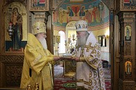Митрополит Каширский Феогност совершил Литургию в Высоцком ставропигиальном монастыре