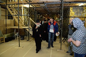 Святейший Патриарх Кирилл ознакомился с ходом ремонтно-реставрационных работ в Троице-Сергиевой лавре
