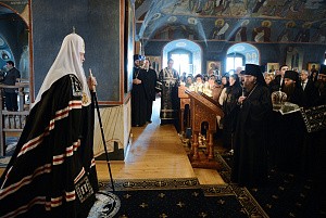 Проповедь Святейшего Патриарха Кирилла во вторник первой седмицы Великого поста в Новоспасском монастыре
