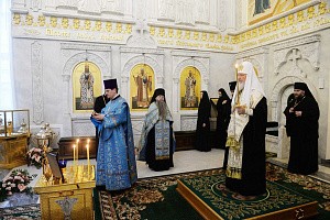 Предстоятель Русской Церкви отслужил в Даниловом монастыре заупокойную литию по Патриарху Алексию II в 9-ю годовщину со дня его преставления