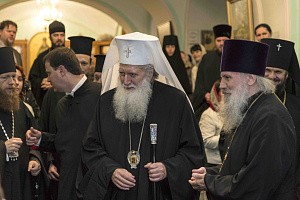 Святейший Патриарх Болгарский Неофит посетил  Иоанновский монастырь г. Санкт-Петербурга