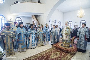 Митрополит Евсевий возглавил престольный праздник в Спасо-Елеазаровском монастыре Псковской епархии