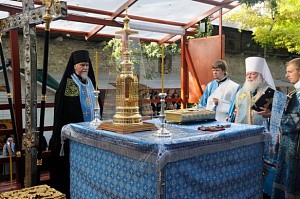 В Псково-Печерском монастыре состоялся престольный праздник Успения Пресвятой Богородицы