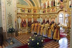 В Свияжском монастыре Татарстанской митрополии молитвенно почтили память свт. Германа Казанского