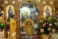 Председатель Синодального отдела по монастырям и монашеству совершил Литургию в Иоанновском монастыре на Карповке 